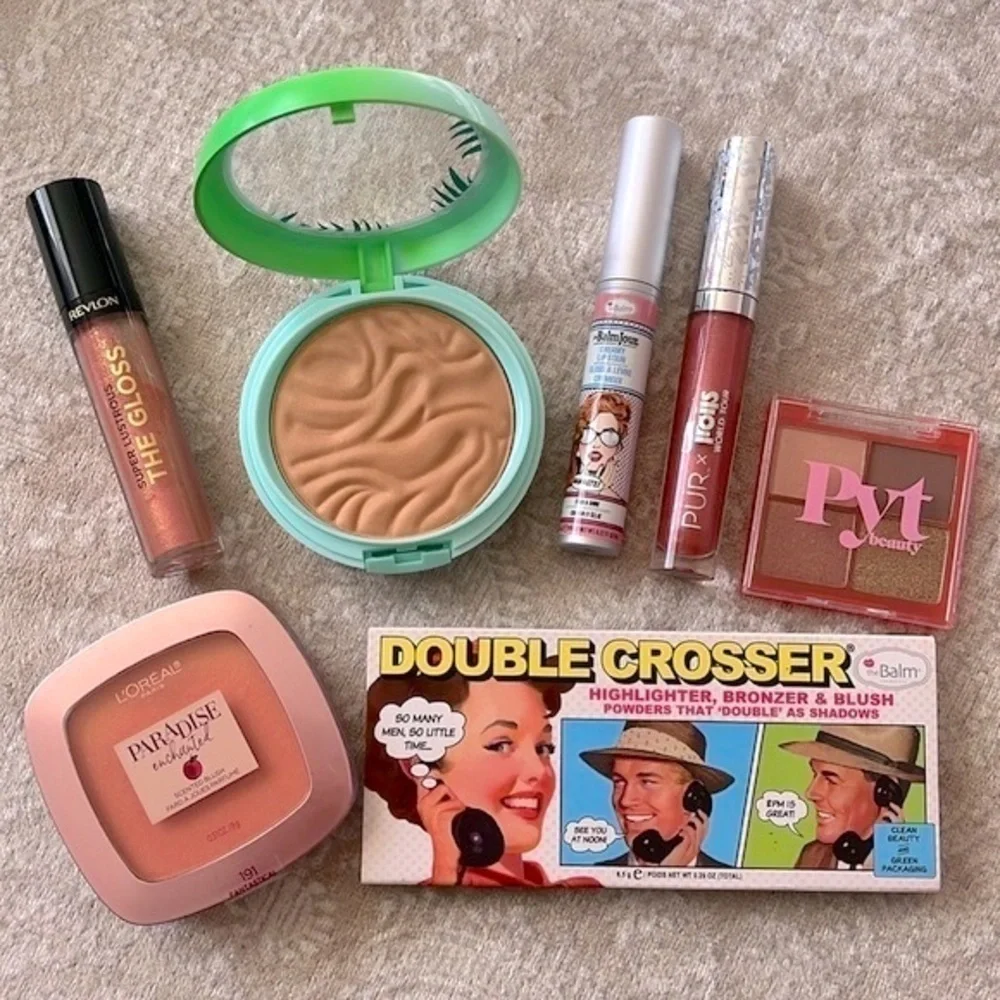 Brand New Makeup Bundle Physician Formula The Balm Bronzer PYT Eye Lip Glosses